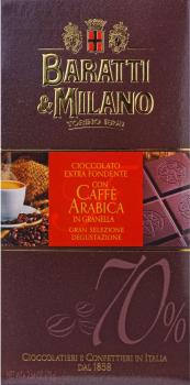 Baratti & Milano Schokolade Caffè Arabica 70% 75g