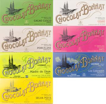 Bonnat Schokolade 7 Sorten 75% 7x100g/700g