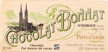 Bonnat Schokolade Porcelana Vénézuela 75% 100g vorne