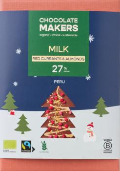 Chocolatemakers Schokolade Weihnachtsbaum vollmilch 27% 110g geschlossen