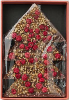 Preview: Chocolatemakers Schokolade Weihnachtsbaum vollmilch 27% 110g offen
