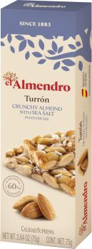 El Almendro Turrón Crunchy Almond Sea Salt 75g