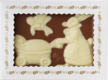 Glückswinkel Schokolade Hasentafel Kinderwagen 75g