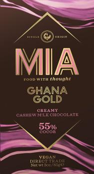 MIA Schokolade Ghana Gold Cashew Milk 55% 85g