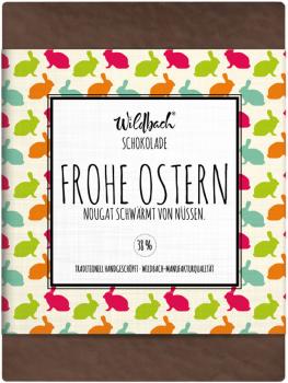 Wildbach Schokolade Frohe Ostern Nougat 38% 70g