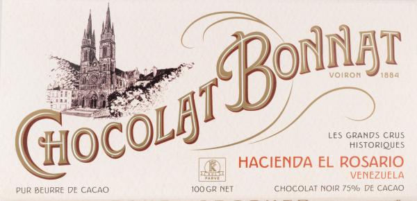 Bonnat Schokolade Hacienda el Rosario Vénézuela 75% 100g