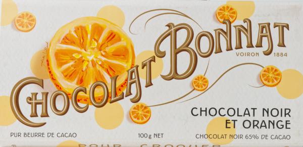 Bonnat Schokolade Chocolat Noir Et Orange 65% 100g