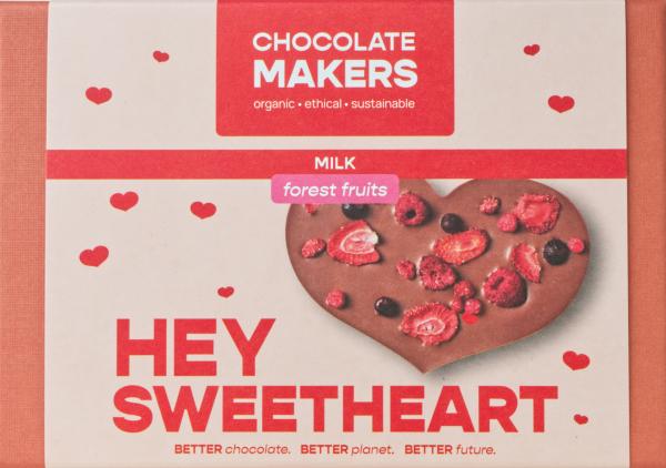 Chocolatemakers Schokolade Herz Hey Sweetheart 49% 110g
