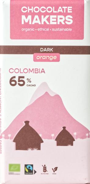 Chocolatemakers Schokolade Orange Colombia 65% 80g