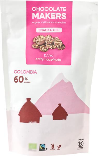 Chocolatemakers Schokolade Snackables Gesalzene Haselnuss Colombia 60% 100g
