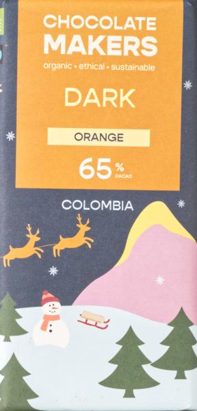 Chocolatemakers Schokolade Weihnachten Orange Colombia 65% 80g