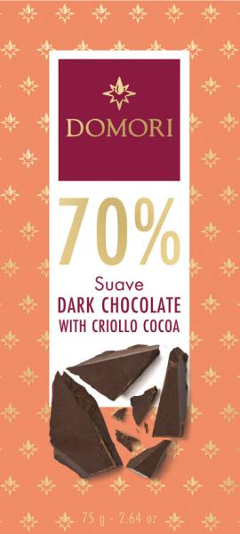 Domori Schokolade Suave Dark Chocolate 70% 75g Domori Schokolade Suave Dark Chocolate 70% 75g