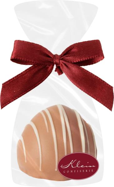 DreiMeister Praline Zimt-Mousse 1stk/13,5g in Klarsichttüte mit Clipschleife DreiMeister Praline Zimt-Mousse 1stk/13,5g in Klarsichttüte mit Clipschleife