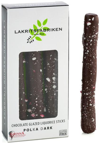 Lakritsfabriken Ramlösa Lakritzstangen Salzig Edelherbe Schokolade 45g