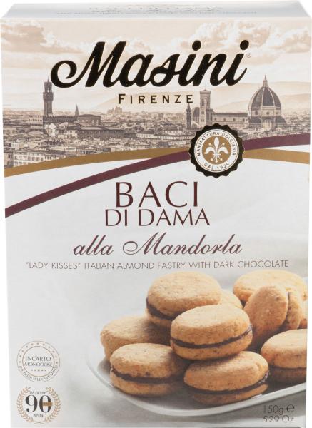 Masini Baci di Dama alla Mandorla 150g verpackt Masini Baci di Dama alla Mandorla 150g verpackt