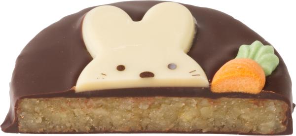 Stralsunder Marzipan Marzipanosterhasentaler zartbitter 40g unverpackt angeschnitten Stralsunder Marzipan Marzipanosterhasentaler zartbitter 40g unverpackt angeschnitten