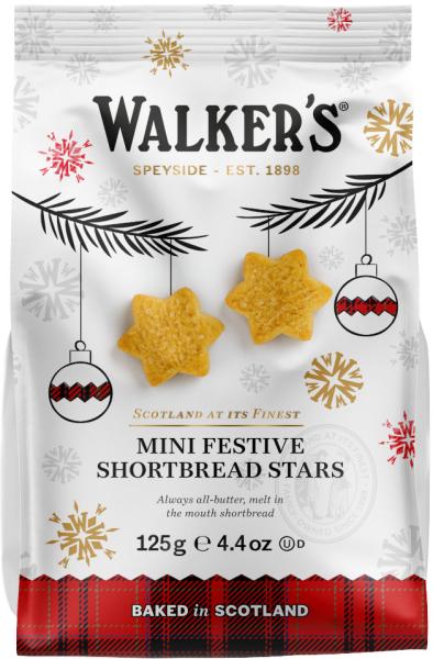 Walkers Shortbread Mini Festive Stars 125g