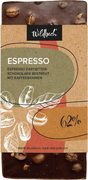 Wildbach Schokolade Espresso Kaffeebohnen 62% 90g