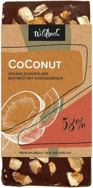 Wildbach Schokolade Kokosraspeln vegan 54% 90g