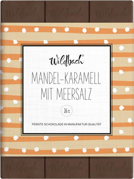 Wildbach Schokolade Mandel Karamell Meersalz 26% 70g