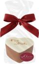 Lauenstein Praline Herz Marc-de-Champagne-Trüffel Für Dich 1stk/14,5g in Klarsichttüte mit Clipschleife